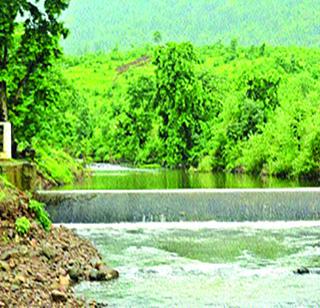 Dhondani Bandar started flowing | धोदानी बंधारा वाहू लागला Dhondani Bandar started flowing | धोदानी बंधारा वाहू लागला