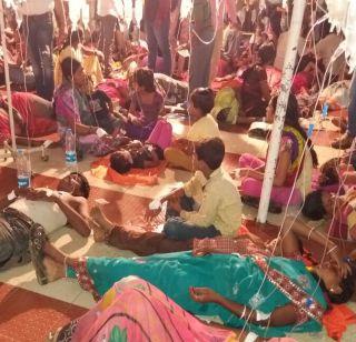 Twenty-two people poisoning from the Mahaprasad in the week's quake | सप्ताहाच्या पंगतीतील महाप्रसादातून अडीचशे जणांना विषबाधा Twenty-two people poisoning from the Mahaprasad in the week's quake | सप्ताहाच्या पंगतीतील महाप्रसादातून अडीचशे जणांना विषबाधा