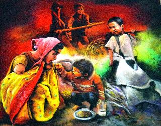 Rangoli display by Mykko forum | मायको फोरमतर्फे रांगोळी प्रदर्शन