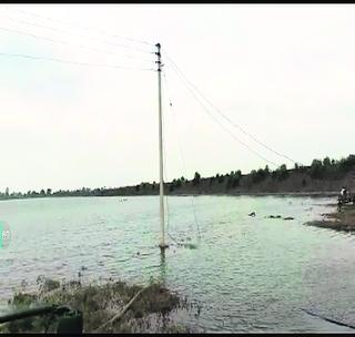 Electricity Polls, power plantation irrigation irrigation project! | विद्युत पोल, वीजवाहिन्या बुडाल्या सिंचन प्रकल्पात!