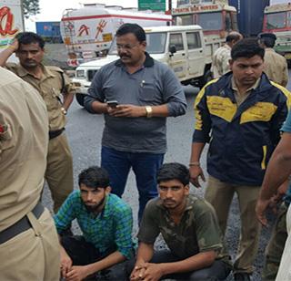 VIDEO - Staff of three suspected container companies caught in Panvel | VIDEO - पनवेलमध्ये पकडलेले तीन संशयित कंटेनर कंपनीचे कर्मचारी