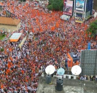 Bhagat storm in Maratha capital | मराठ्यांच्या राजधानीत भगवं वादळ!