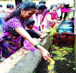 Vermicompost fertilizer project in the society | सोसायटीत उभारला गांडूळ खत प्रकल्प Vermicompost fertilizer project in the society | सोसायटीत उभारला गांडूळ खत प्रकल्प