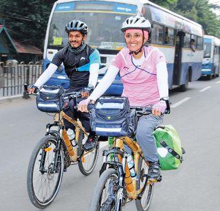Countrywide bamboo cycling | बांबूच्या सायकलीवरून देशप्रवास