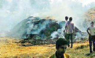 Three lakhs of blossom | तीन लाखाचे पुंजणे खाक