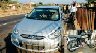 An injured at Kharbi Naka, one injured | खरबी नाका येथे अपघात, एक जखमी An injured at Kharbi Naka, one injured | खरबी नाका येथे अपघात, एक जखमी