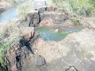 Failure of farmers due to canal splitting | कालवा फुटल्याने शेतकऱ्यांचे नुकसान