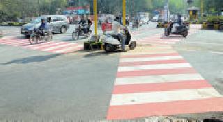 Colorful 'zebra crossing': | कलरफूल ‘झेब्रा क्रॉसिंग’ : Colorful 'zebra crossing': | कलरफूल ‘झेब्रा क्रॉसिंग’ :