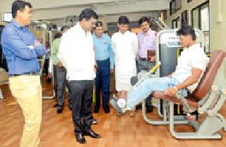Inauguration of the gymnasium in the sports complex | क्रीडा संकुलात व्यायामशाळेचे उद्घाटन Inauguration of the gymnasium in the sports complex | क्रीडा संकुलात व्यायामशाळेचे उद्घाटन