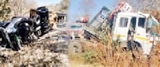 Series of Accident in Mandev Ghat: | मनदेव घाटात अपघाताची मालिका : Series of Accident in Mandev Ghat: | मनदेव घाटात अपघाताची मालिका :