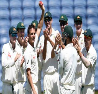Australia take hold of Pune Test, Nangya bats in India | पुणे कसोटीवर ऑस्ट्रेलियाची पकड, भारताच्या फलंदाजांनी टाकल्या नांग्या