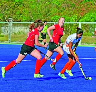 Indian women's hockey team won | भारतीय महिला हॉकी संघ विजयी Indian women's hockey team won | भारतीय महिला हॉकी संघ विजयी