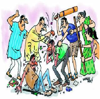 Two group clashes cause to be lost; Six injured, three arrested | बोकड कापण्याच्या कारणावरून दोन गटात हाणामारी; सहा जखमी, तिघांना अटक