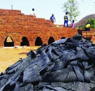 Industrial pollution through brickbats | वीटभट्ट्यांच्या माध्यमातून औद्योगिक प्रदूषण