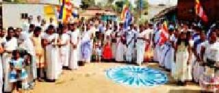 Babasaheb honored at the district | जिल्ह्यात ठिकठिकाणी बाबासाहेबांना आदरांजली