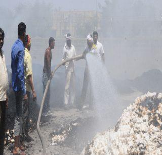 In Jalgaon the Jining is about one thousand quintals of cotton | जळगावात जिनिंगला आग लागून 1 हजार क्विंटल कापूस खाक In Jalgaon the Jining is about one thousand quintals of cotton | जळगावात जिनिंगला आग लागून 1 हजार क्विंटल कापूस खाक
