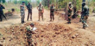 Bhosurung blast site inspection: | भूसुरूंग स्फोट घटनास्थळाची पाहणी : Bhosurung blast site inspection: | भूसुरूंग स्फोट घटनास्थळाची पाहणी :