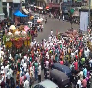 Welcome to the Palkhi of Sant Nivruttinath Maharaj | संत निवृत्तीनाथ महाराजांच्या पालखीचे मनपाकडून स्वागत
