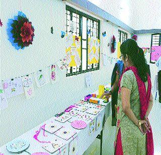 Children's artworks in Jalgaon | जळगावात लहानग्यांच्या कलाकृतींना दाद