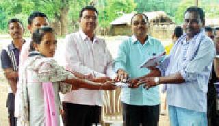 Distribution of seeds in Chokhvad | चोखेवाडात बियाणांचे वितरण