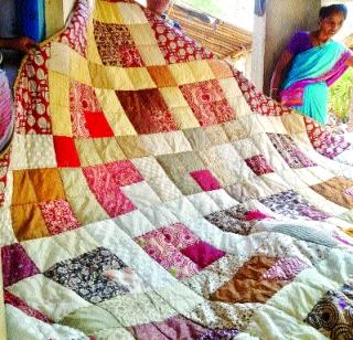 Colorful cushions sold abroad | वाड्याच्या रंगीबेरंगी गोधड्यांची परदेशात विक्री Colorful cushions sold abroad | वाड्याच्या रंगीबेरंगी गोधड्यांची परदेशात विक्री