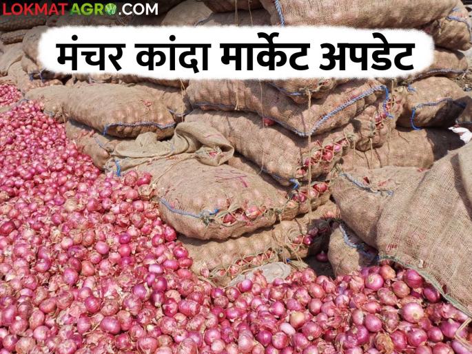 Kanda Bazaar Bhav : Onion arrivals increased in Manchar Market Committee; How is the price being obtained? | Kanda Bajar Bhav : मंचर बाजार समितीत कांदा आवक वाढली; कसा मिळतोय दर Kanda Bazaar Bhav : Onion arrivals increased in Manchar Market Committee; How is the price being obtained? | Kanda Bajar Bhav : मंचर बाजार समितीत कांदा आवक वाढली; कसा मिळतोय दर