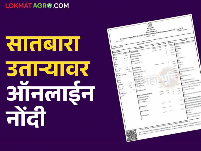 Satbara Nondi : 'These' entries can be made online from home on Satbara Utara | Satbara Nondi : सातबारा उताऱ्यावर घरबसल्या ऑनलाईन करता येतायत 'ह्या' नोंदी Satbara Nondi : 'These' entries can be made online from home on Satbara Utara | Satbara Nondi : सातबारा उताऱ्यावर घरबसल्या ऑनलाईन करता येतायत 'ह्या' नोंदी