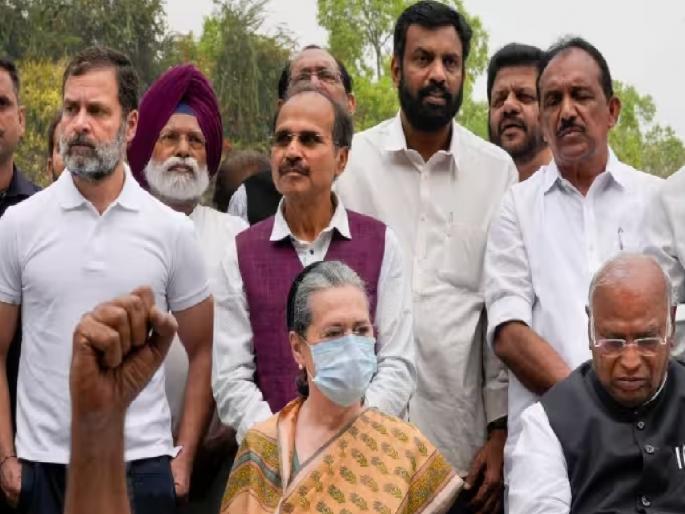 BJP vs Congress: 'Shame on...shame on...' slogans of BJP leaders as Rahul Gandhi came to Parliament | BJP vs Congress : 'शेम ऑन...शेम ऑन...' राहुल गांधी संसदेत येताच भाजप नेत्यांची घोषणाबाजी BJP vs Congress: 'Shame on...shame on...' slogans of BJP leaders as Rahul Gandhi came to Parliament | BJP vs Congress : 'शेम ऑन...शेम ऑन...' राहुल गांधी संसदेत येताच भाजप नेत्यांची घोषणाबाजी