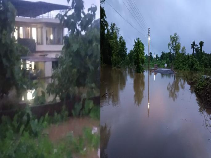 Heavy rains in Sindhudurga; Many roads under water, Oros Christianwadi again surrounded by floodwaters | सिंधुदुर्गात अतिवृष्टी; अनेक मार्ग पाण्याखाली, ओरोस ख्रिश्चनवाडीला पुन्हा पुराच्या पाण्याचा वेढा Heavy rains in Sindhudurga; Many roads under water, Oros Christianwadi again surrounded by floodwaters | सिंधुदुर्गात अतिवृष्टी; अनेक मार्ग पाण्याखाली, ओरोस ख्रिश्चनवाडीला पुन्हा पुराच्या पाण्याचा वेढा