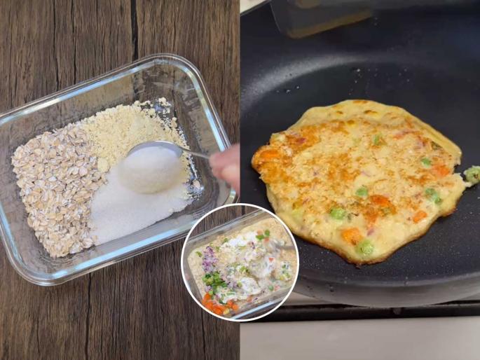 Delicious oatmeal pancakes, a nutritious breakfast, 5 minutes easy recipe | बेचव ओट्सचे चविष्ट धिरडे, ५ मिनिटांत होईल डाएटवाला पौष्टिक नाश्ता-सोपी रेसिपी Delicious oatmeal pancakes, a nutritious breakfast, 5 minutes easy recipe | बेचव ओट्सचे चविष्ट धिरडे, ५ मिनिटांत होईल डाएटवाला पौष्टिक नाश्ता-सोपी रेसिपी