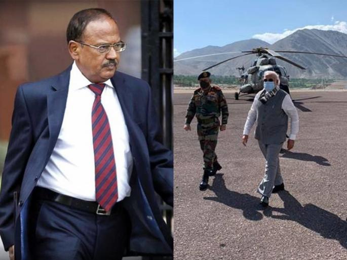 Modi's international politics during Leh tour, Ajit Doval's strategy | NSA अजित डोवालांनी आखला अॅक्शन प्लॅन, मोदींचा लेह दौरा होता सिक्रेट मिशन Modi's international politics during Leh tour, Ajit Doval's strategy | NSA अजित डोवालांनी आखला अॅक्शन प्लॅन, मोदींचा लेह दौरा होता सिक्रेट मिशन