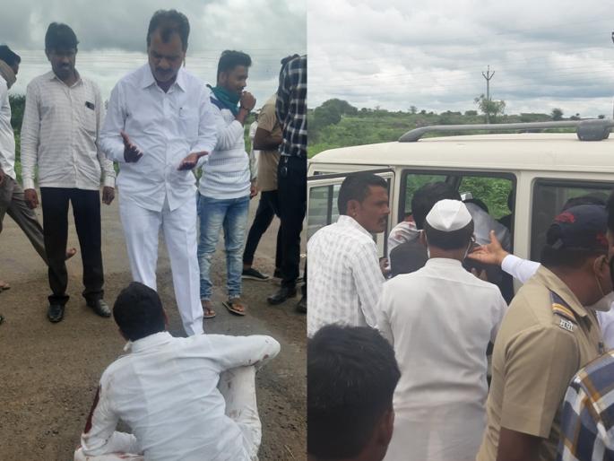 Seeing the accident on the road, the Guardian Minister dattatray bharne stopped, sent the injured to the hospital | रोडवरील अपघात पाहून पालकमंत्र्यांचा ताफा थांबला, जखमींना रुग्णालयात पाठवले Seeing the accident on the road, the Guardian Minister dattatray bharne stopped, sent the injured to the hospital | रोडवरील अपघात पाहून पालकमंत्र्यांचा ताफा थांबला, जखमींना रुग्णालयात पाठवले