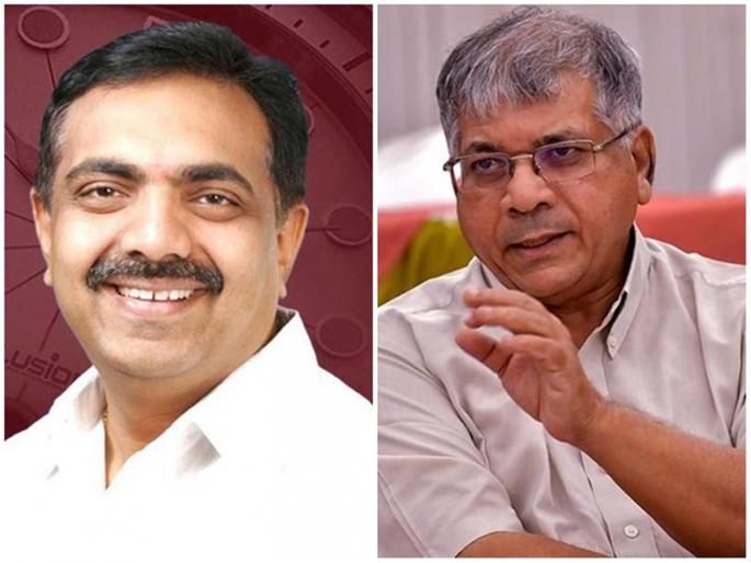 Jayant Patil save to Sambhaji Bhide ; Ambedkar's allegations | संभाजी भिडेंच्या बचावाचा आरोप करत जयंत पाटील-प्रकाश आंबेडकर आमने-सामने Jayant Patil save to Sambhaji Bhide ; Ambedkar's allegations | संभाजी भिडेंच्या बचावाचा आरोप करत जयंत पाटील-प्रकाश आंबेडकर आमने-सामने