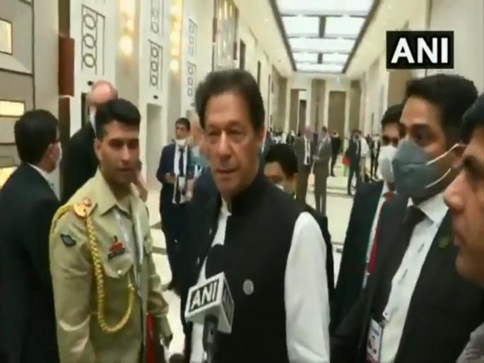 PM Imran Khan speaks on Indo-Pak talk and taliban terrorism at Uzbekistan Central South Asia Conference | 'भारत-पाकिस्तान चांगले शेजारी व्हावेत असं मला वाटतं, पण RSS ची विचारधारा आडवी येते...' PM Imran Khan speaks on Indo-Pak talk and taliban terrorism at Uzbekistan Central South Asia Conference | 'भारत-पाकिस्तान चांगले शेजारी व्हावेत असं मला वाटतं, पण RSS ची विचारधारा आडवी येते...'