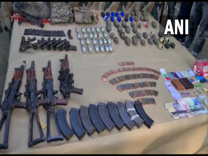 3 terrorists killed in Uri of Jammu and Kashmir; 5 AK-47s, 8 pistols and 70 grenades seized | जम्मू-कश्मीरच्या उरीमध्ये सुरक्षा दलाकडून 3 दहशतवाद्यांना कंठस्नान; 5 AK-47, 8 पिस्तूल आणि 70 ग्रेनेड जप्त 3 terrorists killed in Uri of Jammu and Kashmir; 5 AK-47s, 8 pistols and 70 grenades seized | जम्मू-कश्मीरच्या उरीमध्ये सुरक्षा दलाकडून 3 दहशतवाद्यांना कंठस्नान; 5 AK-47, 8 पिस्तूल आणि 70 ग्रेनेड जप्त