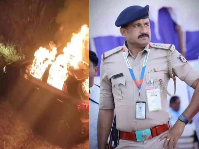 Police officer Panchakshari Salimath dies on way to meet family; car catches fire in accident, dies on the spot | कुटुंबाला भेटायला निघालेल्या पोलीस अधिकाऱ्याला वाटेतच मृत्यूनं गाठलं; कार अपघातात पेटली अन् जागीच... Police officer Panchakshari Salimath dies on way to meet family; car catches fire in accident, dies on the spot | कुटुंबाला भेटायला निघालेल्या पोलीस अधिकाऱ्याला वाटेतच मृत्यूनं गाठलं; कार अपघातात पेटली अन् जागीच...