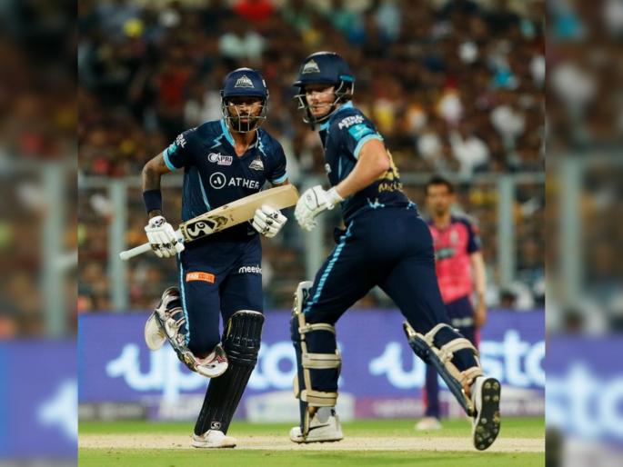 IPL 2022 Qualifier 1 GT vs RR Live Updates : Gujarat Titans will be playing IPL 2022 Final, David Miller* 68 (38) and Hardik Pandya 40 (27) beat Rajasthan royals by 7 wickets  | IPL 2022 Qualifier 1 GT vs RR Live Updates : ६, ६, ६ ; गुजरात टायटन्स फायनलमध्ये; हार्दिक पांड्या-डेव्हिड मिलर यांची मॅच विनिंग भागीदारी