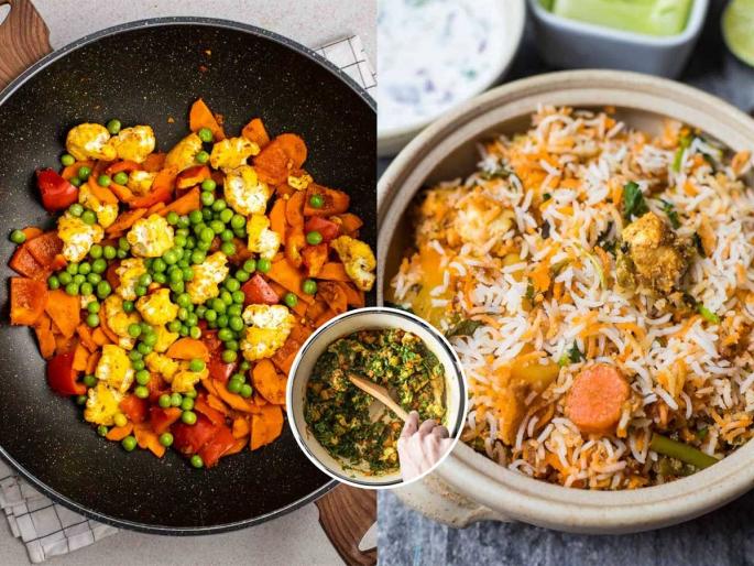 paneer veg dum biryani recipe, how to make dum biryani, simple recipe of veg biryani | व्हेज बिर्याणीही लागेल चमचमीत-पाहा पनीर दम बिर्याणीची हॉटेलपेक्षा भारी रेसिपी! बिर्याणीची अस्सल चव