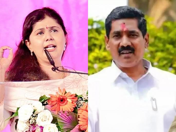 Speaking at the inauguration ceremony of a railway station in Beed district Pankaja Munde took a dig at MP Bajrang Sonawane | "बाप्पा तुम्ही खूप भाग्यवान, नांगरलं कुणी, पेरलं कुणी अन्..."; पंकजा मुंडेंचा खासदार बजरंग सोनवणेंना टोला