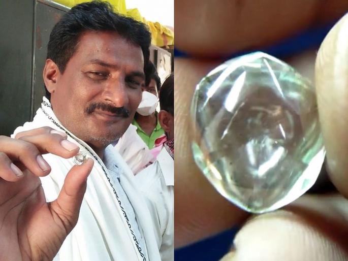 laborers in madhya pradesh panna district found diamond in mine worth rs 50 lakh | ...अन् 'त्या' मजुरांचं नशीबच चमकलं; खाणीत सापडला ५० लाखांहून अधिक किमतीचा हिरा laborers in madhya pradesh panna district found diamond in mine worth rs 50 lakh | ...अन् 'त्या' मजुरांचं नशीबच चमकलं; खाणीत सापडला ५० लाखांहून अधिक किमतीचा हिरा