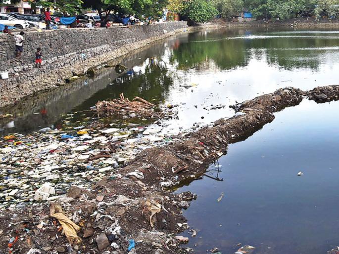 Pond in Panvel becomes the trap of death | पनवेलमध्ये तलाव बनले मृत्यूचा सापळा Pond in Panvel becomes the trap of death | पनवेलमध्ये तलाव बनले मृत्यूचा सापळा