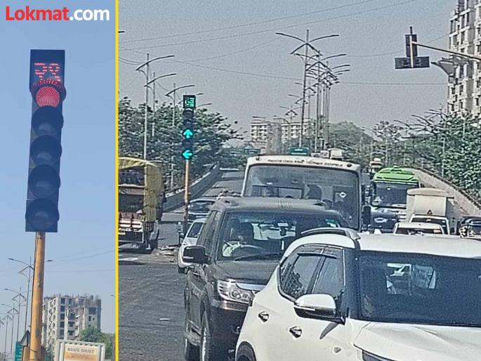 Signal system at Panchmukhi Chowk in Panvel is in Devanagari | पनवेल महानगरपालिकेचा मराठी बाणा; पंचमुखी चौकातील सिग्नल यंत्रणा देवनागरीत Signal system at Panchmukhi Chowk in Panvel is in Devanagari | पनवेल महानगरपालिकेचा मराठी बाणा; पंचमुखी चौकातील सिग्नल यंत्रणा देवनागरीत