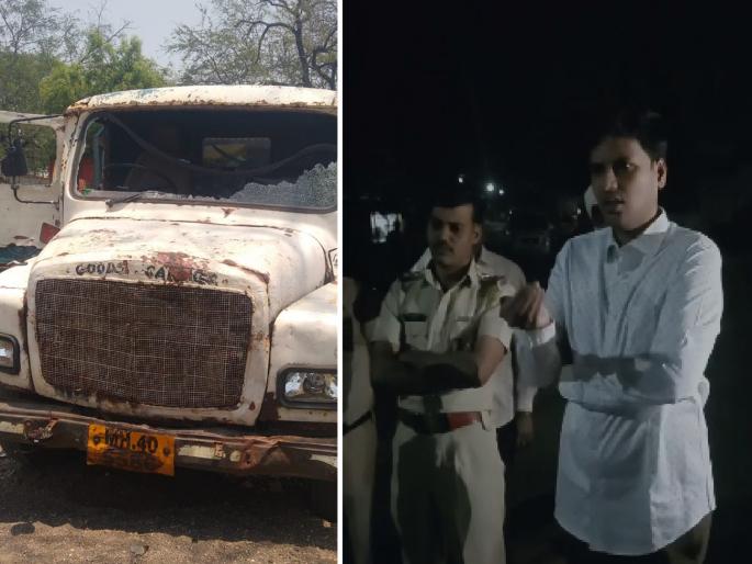 Stones thrown at highwaymen who broke pipes in fields; Sand mafia in Pathri and villagers clash | शेतातील पाईप फोडणाऱ्या हायवावर दगडफेक; पाथरीत वाळूमाफिया अन् ग्रामस्थांत मध्यरात्री राडा Stones thrown at highwaymen who broke pipes in fields; Sand mafia in Pathri and villagers clash | शेतातील पाईप फोडणाऱ्या हायवावर दगडफेक; पाथरीत वाळूमाफिया अन् ग्रामस्थांत मध्यरात्री राडा