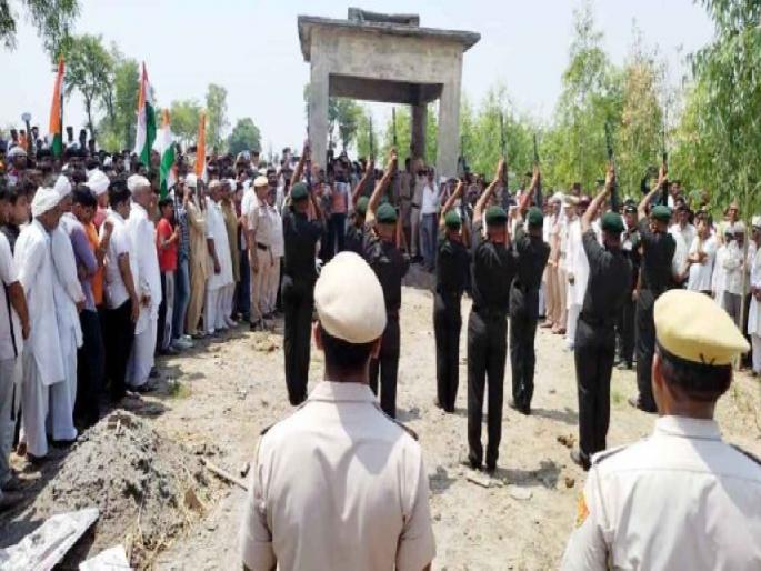 Pawan Kumar, a 30-year-old soldier from Haryana, died of a heart attack while posted in Jaisalmer, Rajasthan | शहीद मुलाच्या मिशांना ताव मारत 'माऊली'नं ठोकला सलाम; ३० वर्षीय जवानाला हौतात्म्य Pawan Kumar, a 30-year-old soldier from Haryana, died of a heart attack while posted in Jaisalmer, Rajasthan | शहीद मुलाच्या मिशांना ताव मारत 'माऊली'नं ठोकला सलाम; ३० वर्षीय जवानाला हौतात्म्य