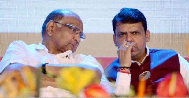 Sharad Pawar reveals about Devendra Fadnavis' secret blast, said ... | देवेंद्र फडणवीसांच्या 'गौप्यस्फोटा'वर शरद पवारांनी केला खुलासा, म्हणाले...  Sharad Pawar reveals about Devendra Fadnavis' secret blast, said ... | देवेंद्र फडणवीसांच्या 'गौप्यस्फोटा'वर शरद पवारांनी केला खुलासा, म्हणाले...