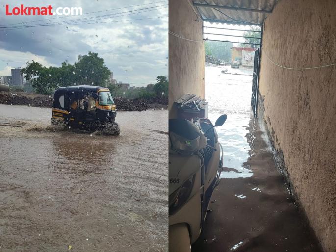 pimpari-chinchwad River improvement project costing citizens of Pimple Nilakh dearly; Sewage enters homes in first rain | नदीसुधार प्रकल्प पिंपळे निलखच्या नागरिकांना महागात; पहिल्याच पावसात सांडपाणी घरात  pimpari-chinchwad River improvement project costing citizens of Pimple Nilakh dearly; Sewage enters homes in first rain | नदीसुधार प्रकल्प पिंपळे निलखच्या नागरिकांना महागात; पहिल्याच पावसात सांडपाणी घरात