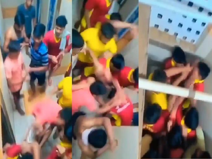 Video of students being beaten up in Pethwadgaon after Talsande goes viral in Kolhapur | कोल्हापुरात तळसंदेनंतर आता पेठवडगावातील विद्यार्थ्यांच्या मारहाणीचा व्हिडिओ व्हायरल Video of students being beaten up in Pethwadgaon after Talsande goes viral in Kolhapur | कोल्हापुरात तळसंदेनंतर आता पेठवडगावातील विद्यार्थ्यांच्या मारहाणीचा व्हिडिओ व्हायरल