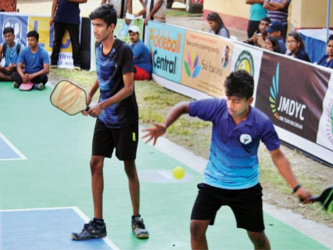 JMDYC Pickleball Mumbaikar Gaurav Rane Kashyap Baranwal won the title | जेएमडीवायसी पिकलबॉल: मुंबईकर गौरव राणे, कश्यप बरनवाल यांनी मारली बाजी JMDYC Pickleball Mumbaikar Gaurav Rane Kashyap Baranwal won the title | जेएमडीवायसी पिकलबॉल: मुंबईकर गौरव राणे, कश्यप बरनवाल यांनी मारली बाजी