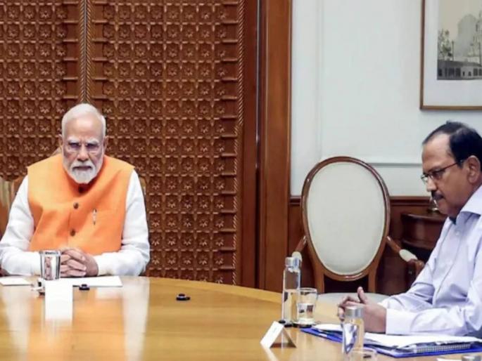 Big preparations against Pakistan Ajit Doval meets Prime Minister Modi for the second time in 24 hours | पाकिस्तान विरोधात मोठी तयारी! अजित डोवाल यांनी २४ तासांत दुसऱ्यांदा पंतप्रधान मोदींची भेट घेतली Big preparations against Pakistan Ajit Doval meets Prime Minister Modi for the second time in 24 hours | पाकिस्तान विरोधात मोठी तयारी! अजित डोवाल यांनी २४ तासांत दुसऱ्यांदा पंतप्रधान मोदींची भेट घेतली