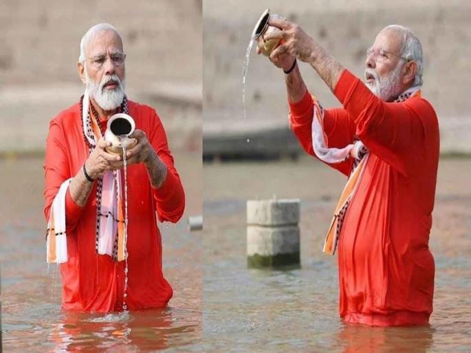 shiv sena saamna editorial slams pm modi over kashi yatra compared ganga with corona pandemic situation | "ज्या गंगेच्या पात्रात मोदींनी डुबकी मारली, त्याच गंगेत कोरोना काळात हजारो प्रेते वाहताना जगाने पाहिलं" shiv sena saamna editorial slams pm modi over kashi yatra compared ganga with corona pandemic situation | "ज्या गंगेच्या पात्रात मोदींनी डुबकी मारली, त्याच गंगेत कोरोना काळात हजारो प्रेते वाहताना जगाने पाहिलं"